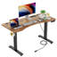 Bureau debout à hauteur réglable électrique Kashif avec 2 ports USB, 3 prises de courant, 4 roulettes et 2 crochets-448114460-433135285