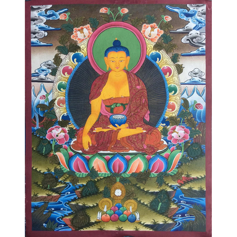 Bouddha Shakyamuni Thangka (Thangka sans brocart)