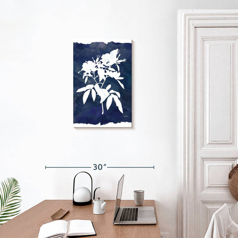 Harnek indigo botanique I, H 24 po x l 16 po