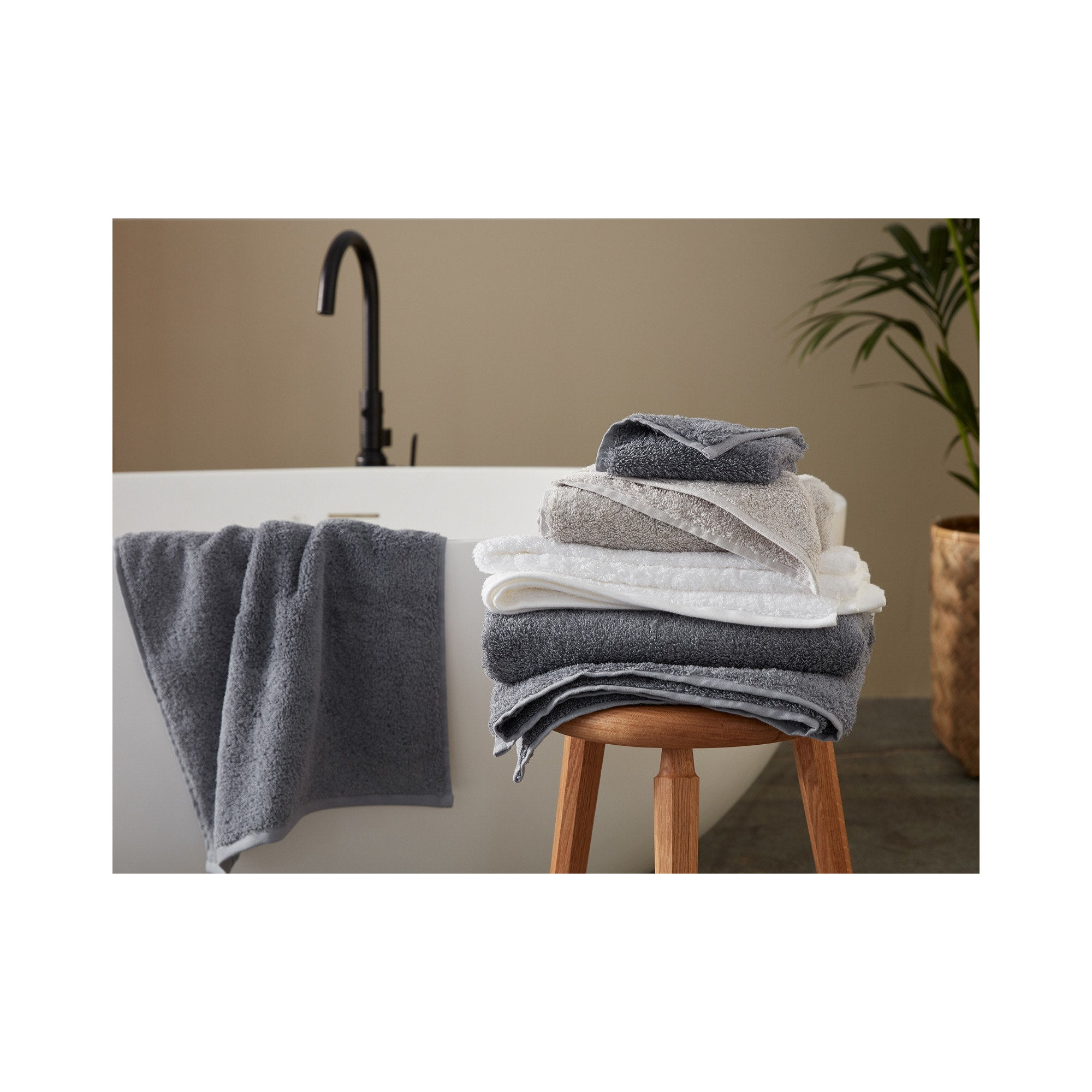 Cloud Loom Organic Wash Cloth, Steel Blue
