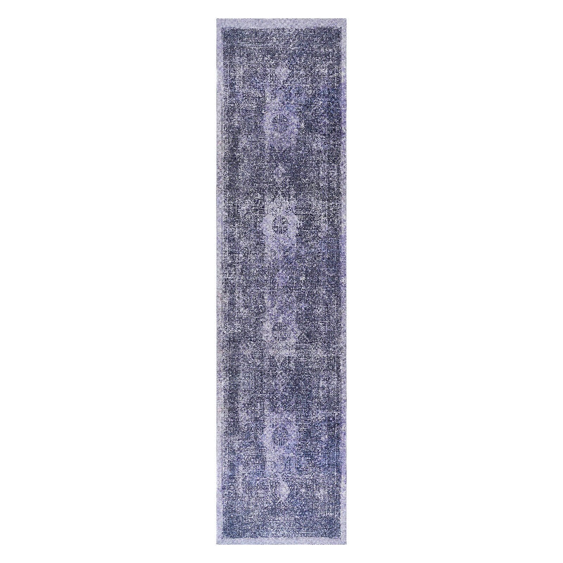 Anthracite Washable Runner Rug 2'6'' X 10', Runner 2'6" x 10'