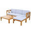 Ensemble de canapé modulaire d'extérieur en bois avec coussins de qualité supérieure pour se détendre