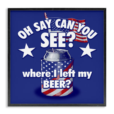 Drôle de bière patriotique encadrée par Jedco Brands, Inc.
