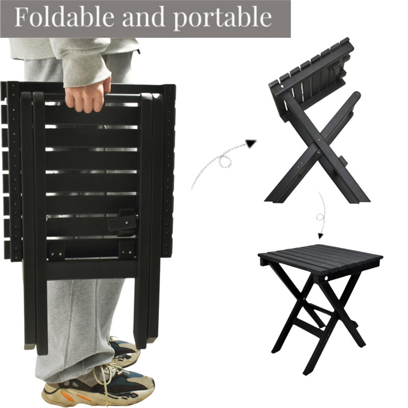 Petite table d'appoint Hdpe, Noir
