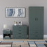 Maybery 3 Piece Bedroom Set (1 Drawer Bedside Chest, 4 Drawer Chest, 2 Door 2 Drawer Wardrobe), (4)