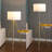 64" -47"H Adjustable Height Brass/Shiny Gold Modern Tripod Floor Lamp