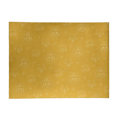 Tapis jaune fait main