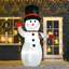 Bonhomme de neige ondulé gonflable à DEL