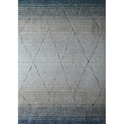 Tapis bleu touffeté à la main Ullman