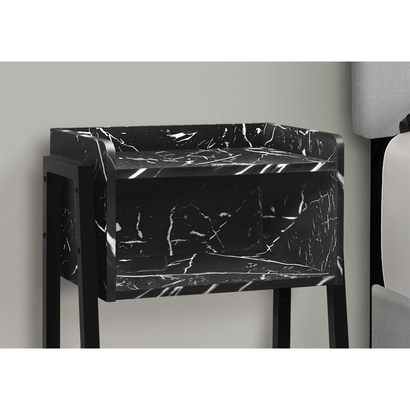 Table de chevet élégante, table de chevet, table d'appoint, table d'appoint contemporaine pour la maison, Noir