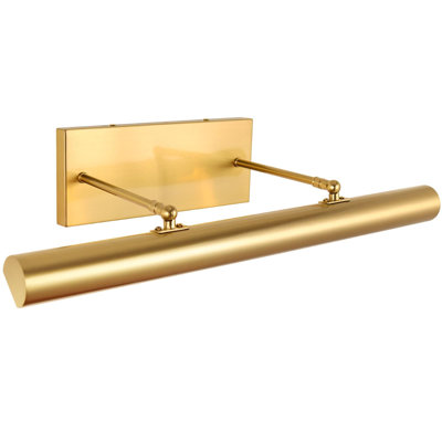 Picture Lights, Wall Lights for Pictures, 3-Light, Non-Dimmable, 270° Adjustable Swing Arm, Hardwired Wall Light, (Gold)