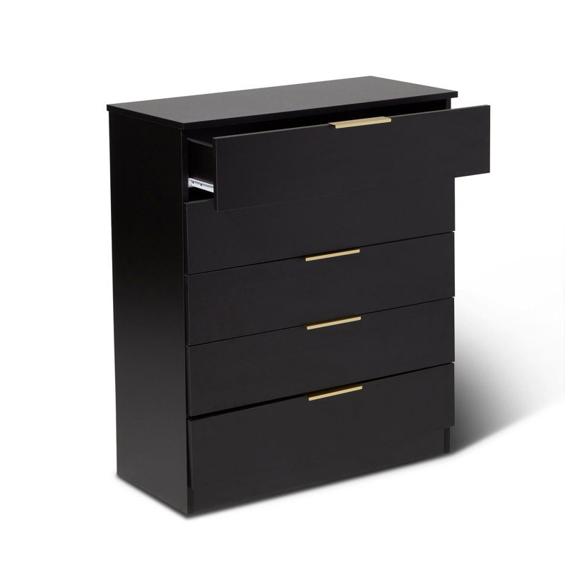 Glenhaven 2 Door Manufactured Wood Wardrobe, Pitch Black