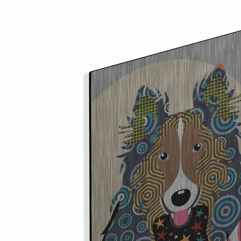«Rough Collie» par Lanre Adefioyue, H 16 po x l 12 po