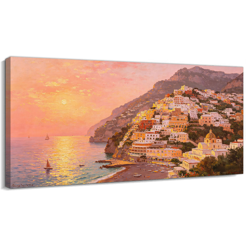 Art mural sur toile TimubaAmalfi Coast, Timuba, H 20 po x l 40 po