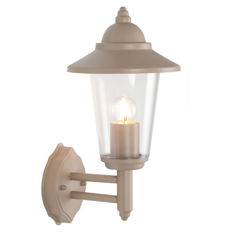 Bertrix Outdoor Wall Lantern, Taupe