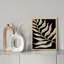 «Abstract Modern Black and Beige Botanical» sur papier-98267025-98267028