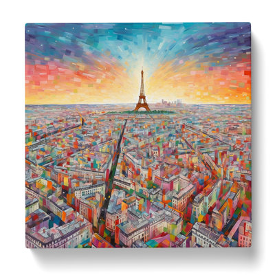City Of Paris Colour Field - Wrapped Canvas