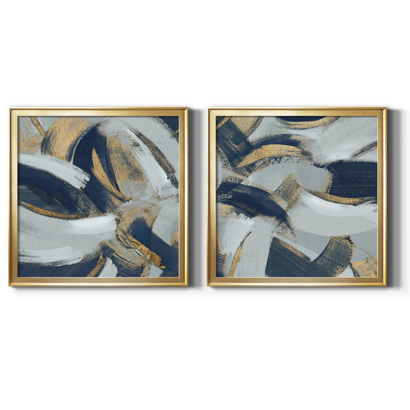 Rustic & Bittersweet I - 2 Piece Single Picture Frame Print on Canvas, Gold, 34.5" H x 34.5" W x 1" D