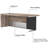 Modern Executive Office Desk, Computer Writing Desk for Home Office, Business Furniture Desk Workstation Stainless Steels Sturdy Frame 1.97IN Thick Desktop-587261001