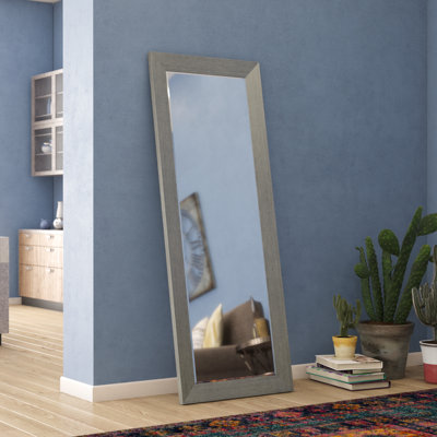 Miroir mural en ton argent rectangulaire Brysen
