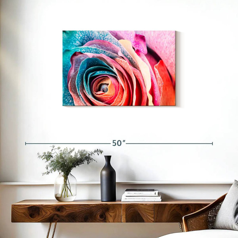 Rose colorée Harnek, H 20 po x l 30 po