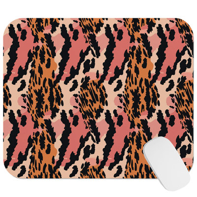 Animal Print Pattern XII Modern Gaming Cute Office Laptop Desk Pad Gift Mat Square Rectangle Non-Slip Mousepad