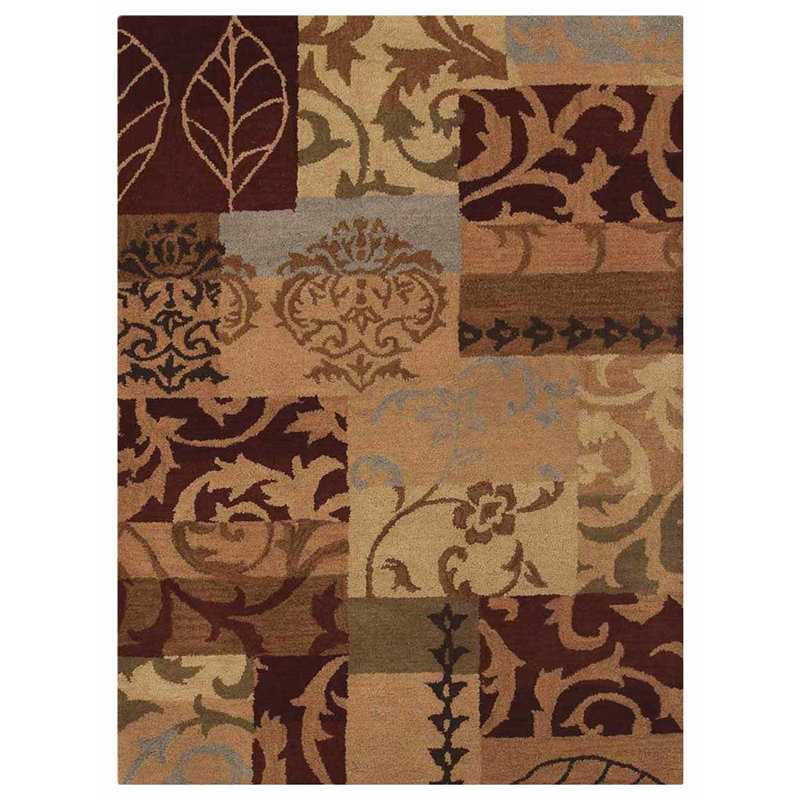 Calliegh Hand Tufted Wool Eco-Friendly Area Rugs - Rectangle, Multicolor, Floral Modern Design, High Pile Thick Handmade Anti Skid Area Rugs for Living Room, Bed Room