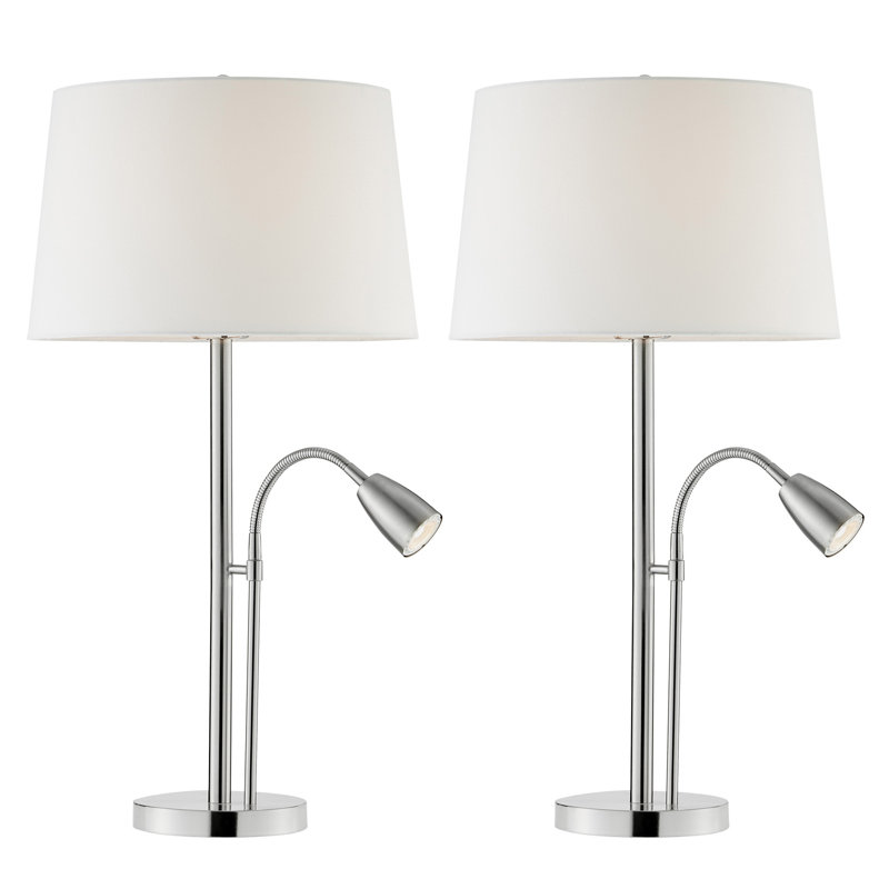 Aniela Adjustable Metal Table Lamp, Brushed Nickel