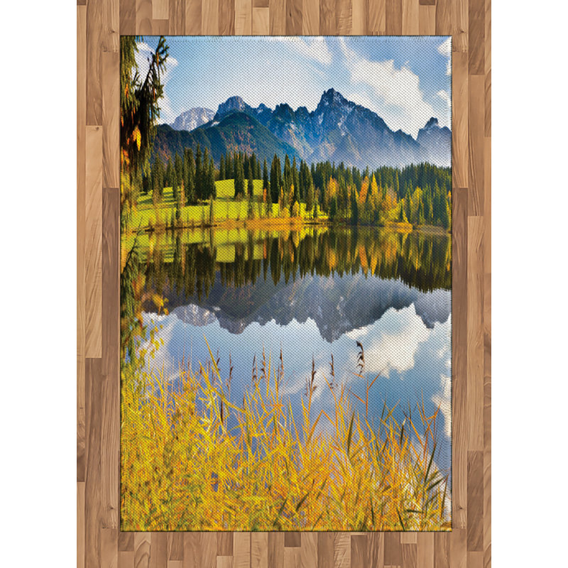 Tapis jaune zone nature, Rectangle— 4 pi x 5 pi 8 po