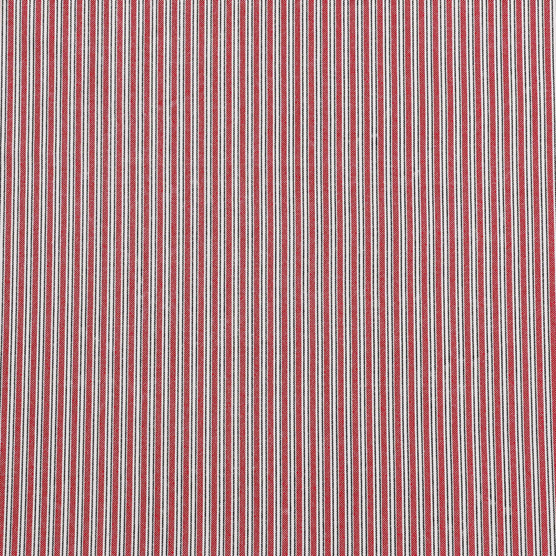 Tommy Hilfiger Highland Ticking Stripe Cotton Red Queen Fitted Sheet, Red Stripe, Queen