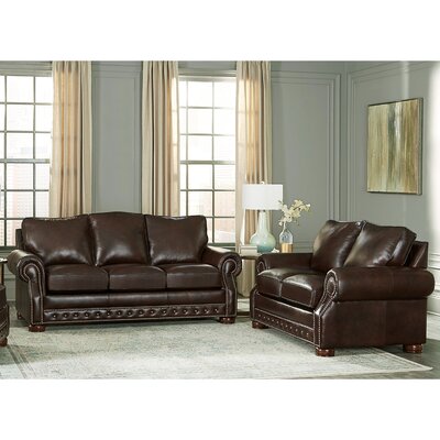 Pelaez 2 Piece Leather Sleeper Living Room Set -  Canora Grey, A3431C066FFD4AF0A5A8283736468371