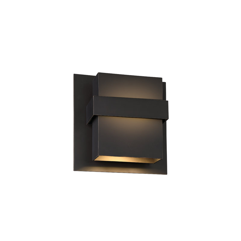 Luminaire mural intérieur ou extérieur à DEL à intensité variable Pandora, Bronze huilé, H 11 po x l 11 po x P 4,75 po