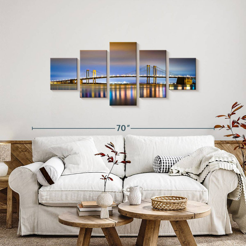 Luminous Delaware Bridge, 24" H x 55" W