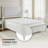 Eira Vale Full Transitional Upholstered Bed Frame with Decorative Nailhead Trim, Classic Turned Feet, and 800lb Capacity
