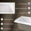 Baignoire de trempage rectangulaire en acrylique à 3 parois 54 po x 54 po x 54 po x 54 po avec trop-plein 54 po.