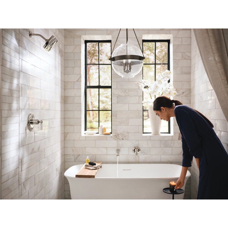 Flara Single Handle Wall Mount Tub Filler High Flow Tub Faucet With 10" Spout Reach, Brushed Nickel