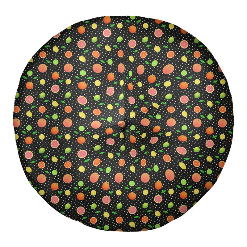 Coussin de sol Katelyn Elizabeth, 26 po x 26 po, Noir