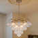 Yader 8 - Light Dimmable Tiered Bubble Chandelier with Textured Globe Glass