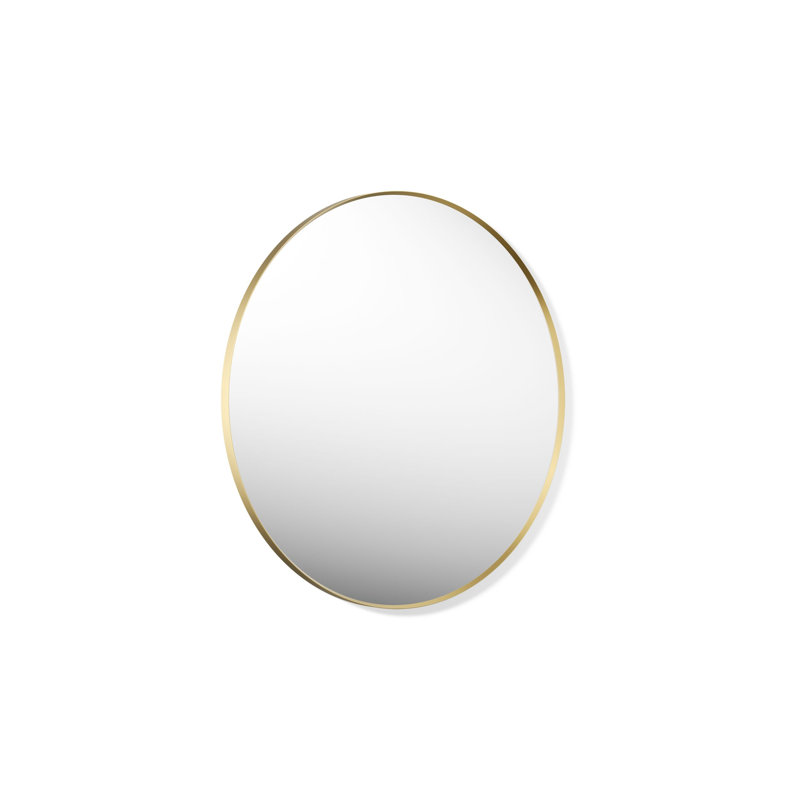 Miroir de salle de bain Essential, Doré brossé moderne, H 42 po x l 42 po x P 1,38 po