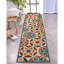 Dickenson Cabo Floral Machine Made Power Loom Polypropylene Indoor Area Rug in Gold/Orange/Blue-70374732