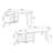 Modern L-Shaped 2-Tone Rotating Wooden Home Office Desk