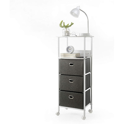 39.4'' H x 15.75'' W Laptop/Tablet Storage Cart with Wheels