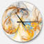 Billow Smoke Yellow - horloge murale moderne-34141190