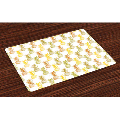Mccully Pineapple Sketched Stamp Minimal Placemat
