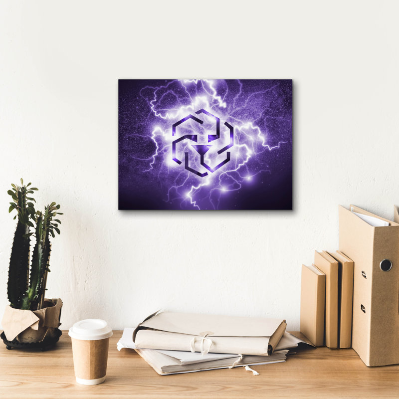 "Crypto Eclipse Leo" par Valentyn Artemenko, H 12 po x l 16 po x P 0,75 po