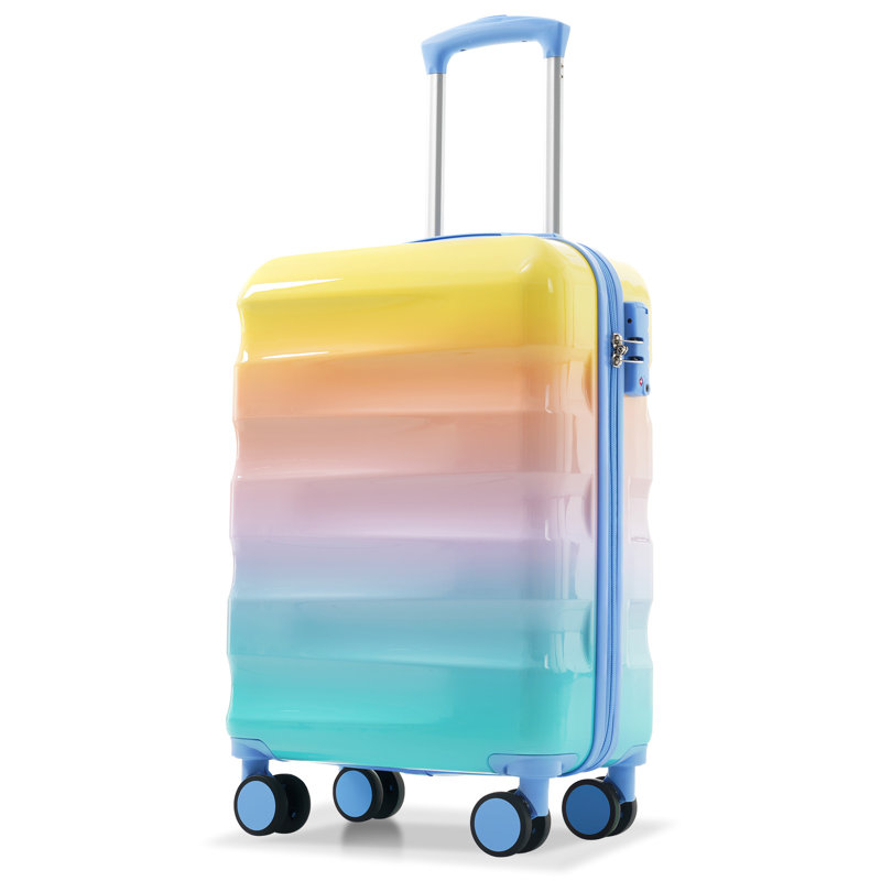 Bagage à main 20 po avec porte-gobelet - Valises rigides et légères avec roulettes