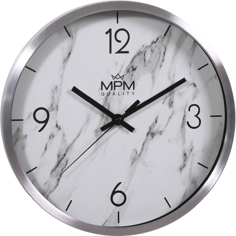 Winbush Wall Clock, Silver/White