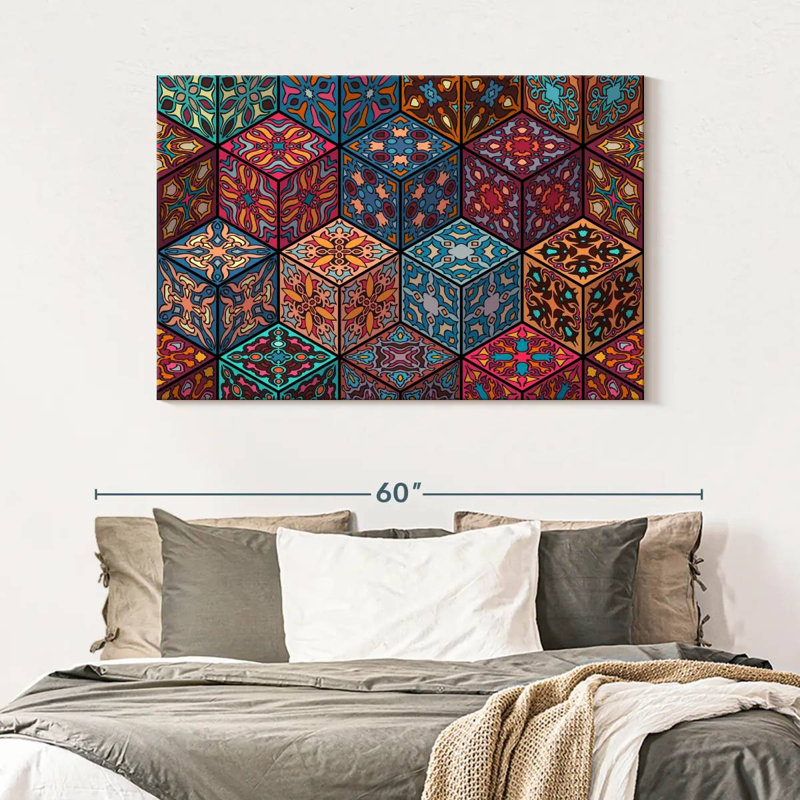 Cubes de mandala Kerner, H 32 po x l 48 po