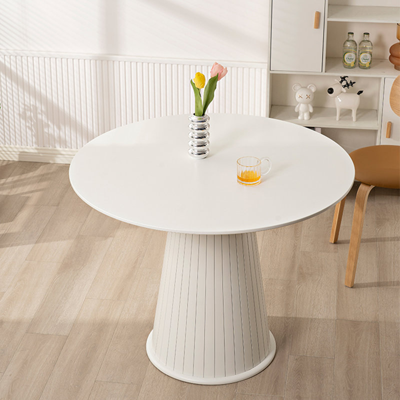 Table de salle à manger blanche, H 29,53 po x L 39,37 po x l 39,37 po