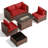 4 - Person Outdoor Wicker Patio Conversation Furniture Set With Fire Pit Table-1136417665